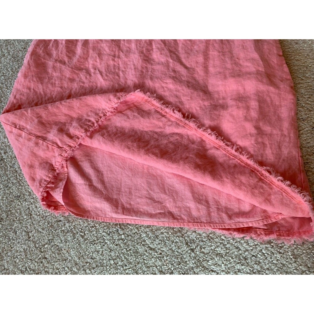 Tommy Bahama Womens 100% Linen Pink Sleeveless Pockets Short Mini Dress Large - Picture 3 of 10